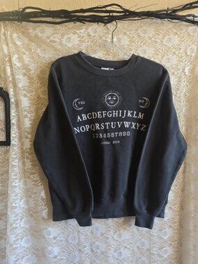 Dark Grey Pull-on Ouija Sweater - Size Medium